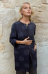 Car Coat - Textured Polka Dot